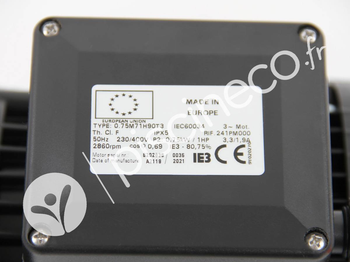 Moteur pour pompes Ultraflow, Whisperflow et Superflo 1 CV Tri - Pentair - Image 4