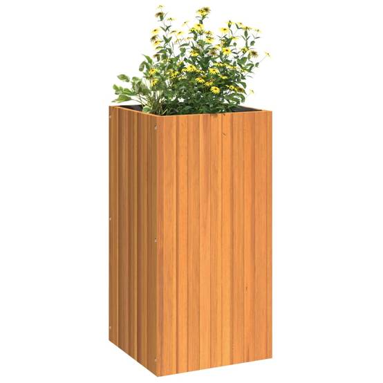 ComfortXL - Jardinière haute bois acacia massif salon patio plantes fleurs brun 45x90cm - ComfortXL Outdoor Living - Image 4