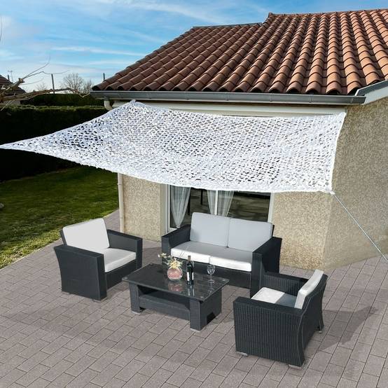 Filet d'ombrage / camouflage 2 x 3 Blanc - Image 4