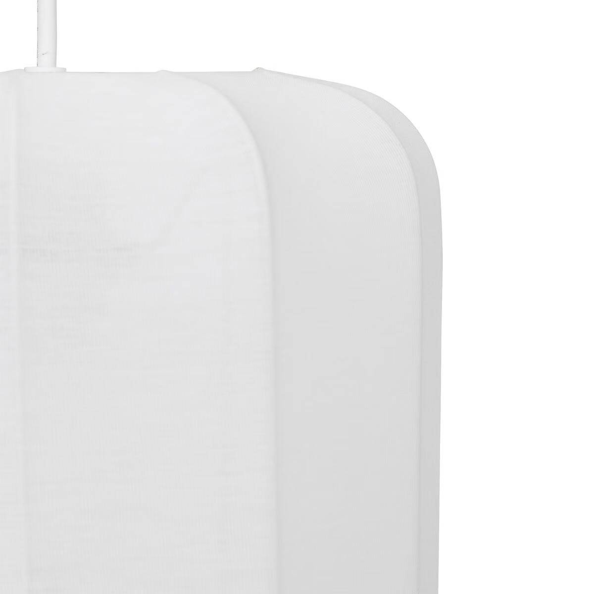 Lampe Suspension en Coton "Tobie" 25cm Blanc - Image 3