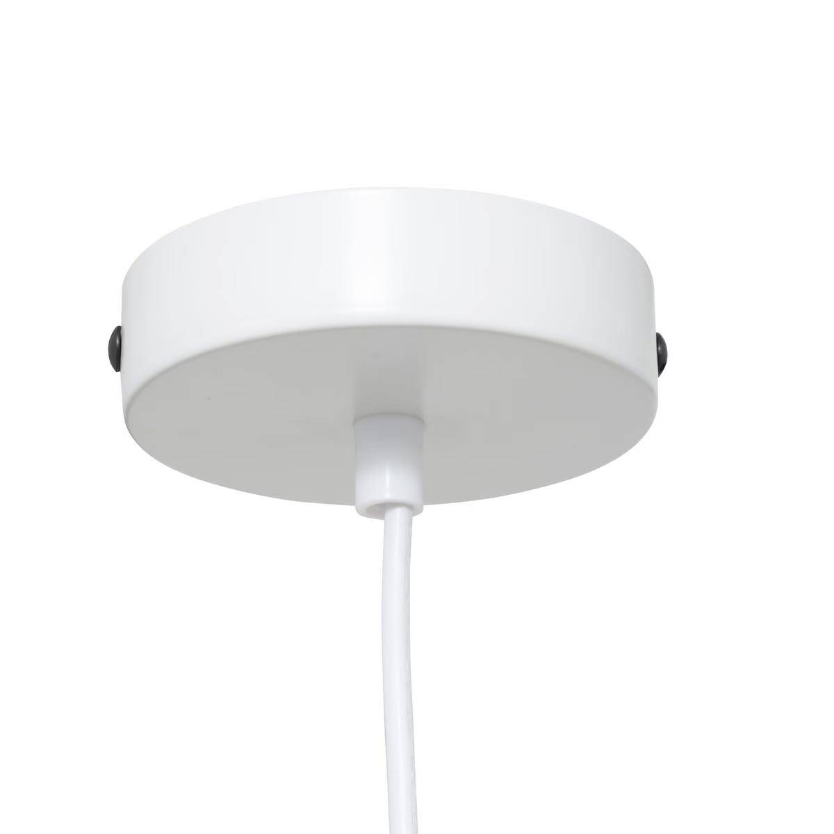 Lampe Suspension en Coton "Tobie" 25cm Blanc - Image 5