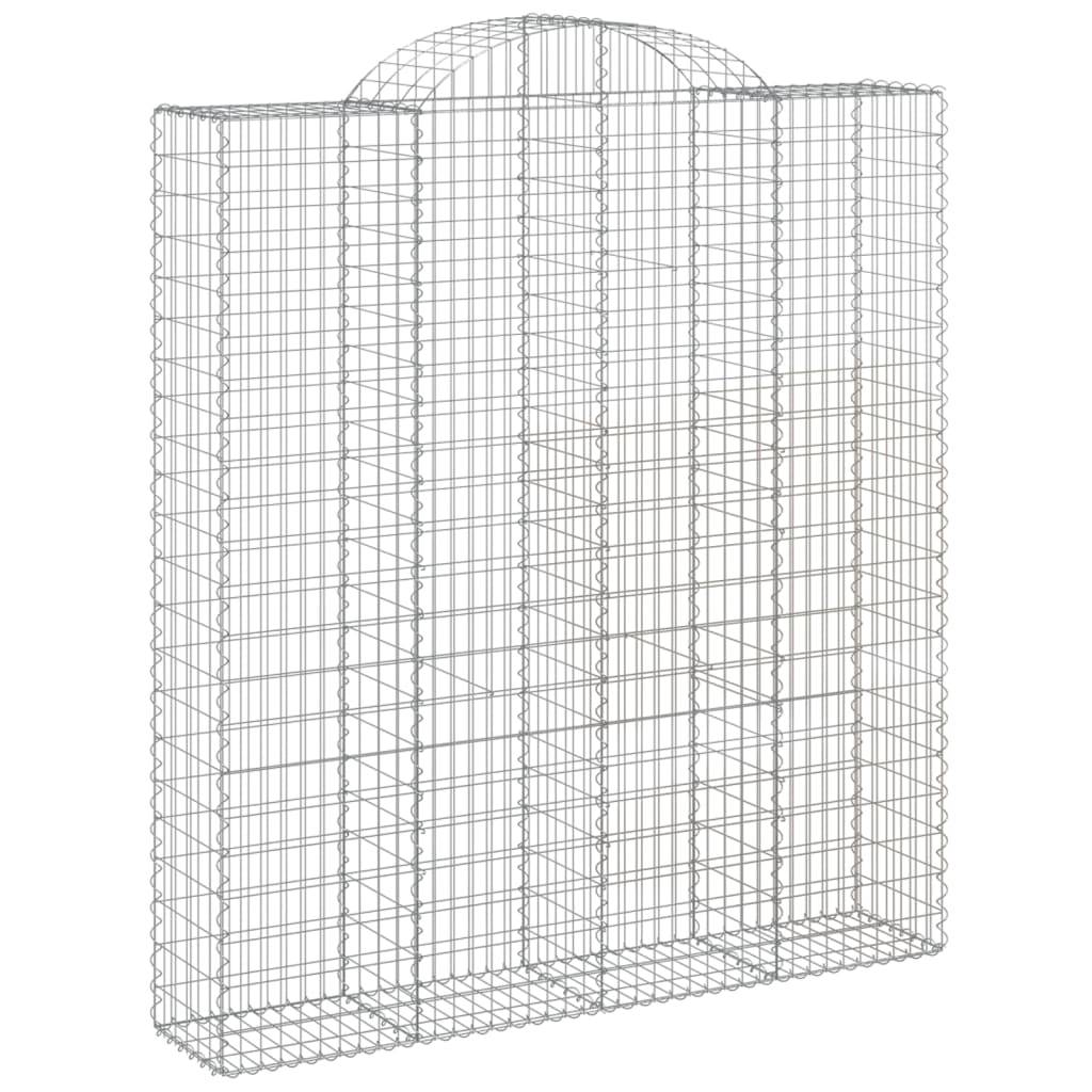 Vidaxl - Paniers à gabions arqués 3 pcs 200x50x220/240 cm Fer galvanisé vidaXL 3146447 - Image 4