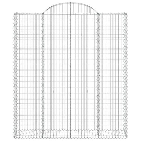 Vidaxl - Paniers à gabions arqués 3 pcs 200x50x220/240 cm Fer galvanisé vidaXL 3146447 - Image 5