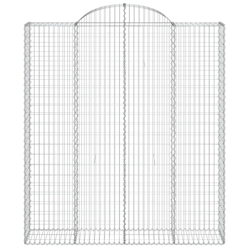 Vidaxl - Paniers à gabions arqués 3 pcs 200x50x220/240 cm Fer galvanisé vidaXL 3146447 - Image 5