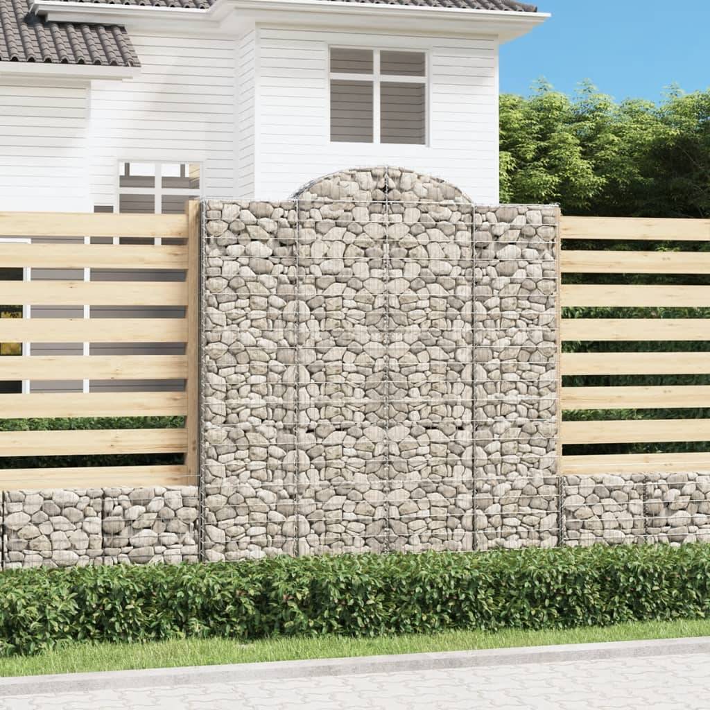 Vidaxl - Paniers à gabions arqués 3 pcs 200x50x220/240 cm Fer galvanisé vidaXL 3146447 - Image 1