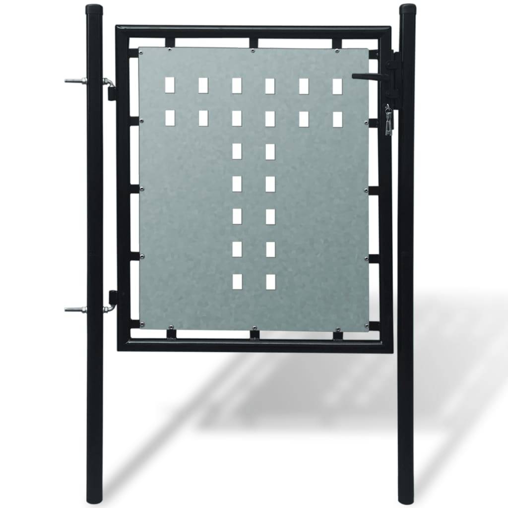 Maison Chic - Portail de jardin simple - Portillon de jardin - Portail de clôture Noir 100x150 cm - MEUBLE PRO - Image 2