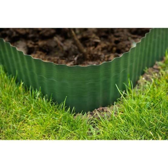 Bordure gazon polyéthylene verte H15 cm x 9 m - NATURE - Image 1