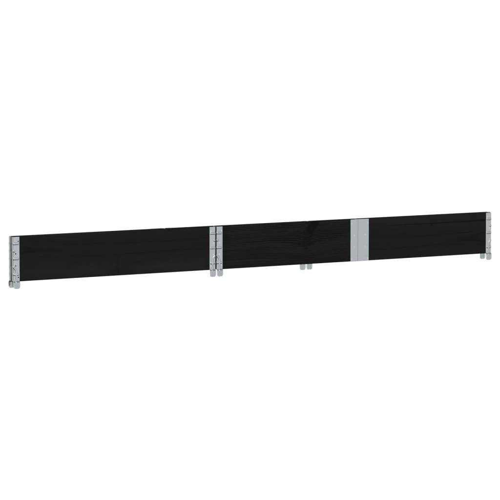 Grand Cadre de Culture Pliant Bas en Pin Massif – Délimitation Potager Modulable et Esthétique – 150x100cm Noir – ComfortXL Outdoor Living - Image 4