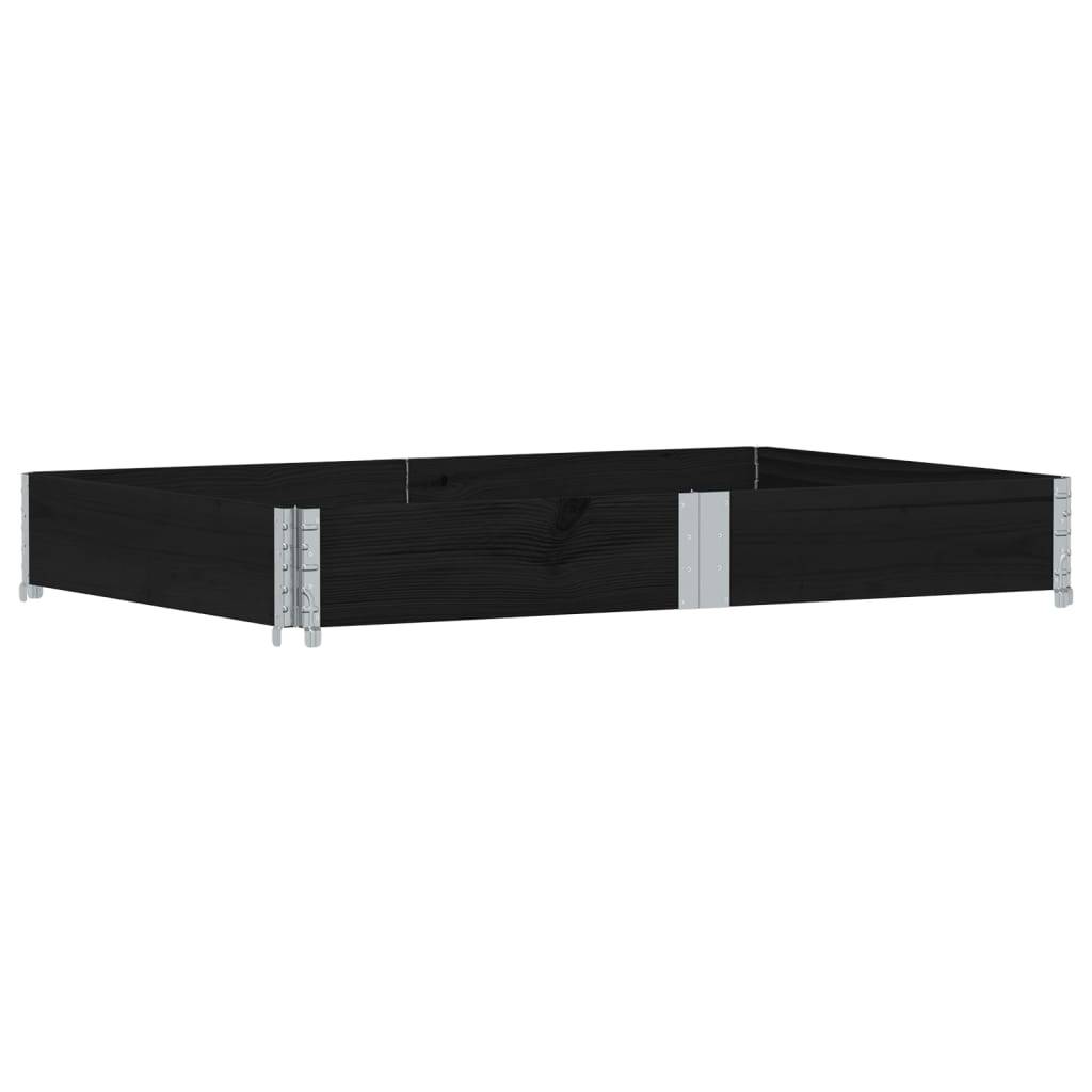 Grand Cadre de Culture Pliant Bas en Pin Massif – Délimitation Potager Modulable et Esthétique – 150x100cm Noir – ComfortXL Outdoor Living - Image 2