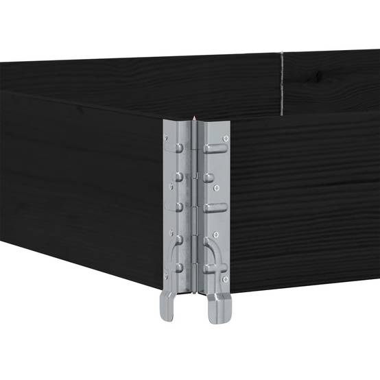 Grand Cadre de Culture Pliant Bas en Pin Massif – Délimitation Potager Modulable et Esthétique – 150x100cm Noir – ComfortXL Outdoor Living - Image 5