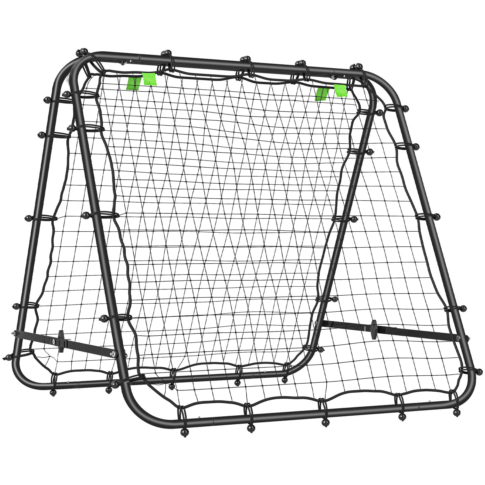 But de football réglable et pliable, structure métallique, 100 x 68-95 cm, noir