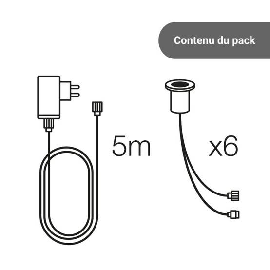 Xanlite - Kit de 6 Spots encastrables extérieur - SPTK6RCW - Image 8