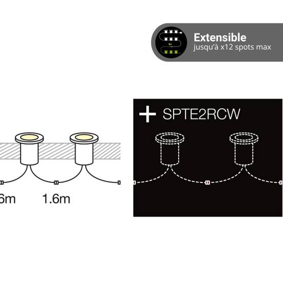 Xanlite - Kit de 6 Spots encastrables extérieur - SPTK6RCW - Image 6