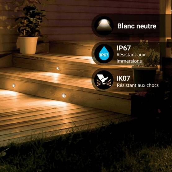 Xanlite - Kit de 6 Spots encastrables extérieur - SPTK6RCW - Image 4