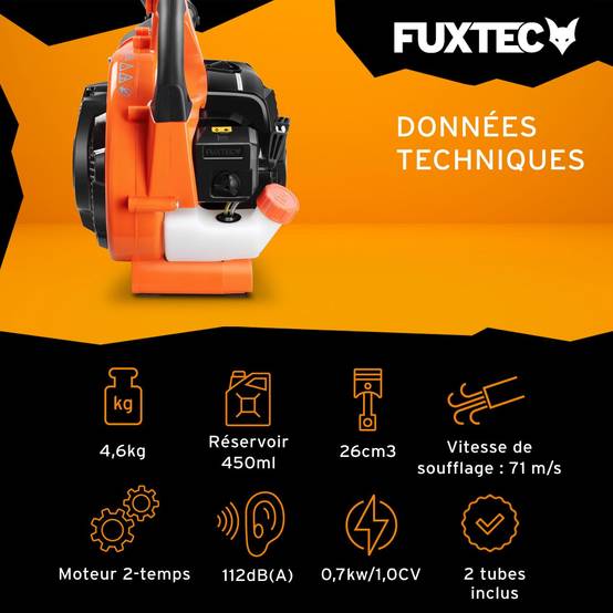 FUXTEC - Souffleur thermique - FUXTEC FX-LB126 - 26cm3 aspiration disponible en option - Image 3