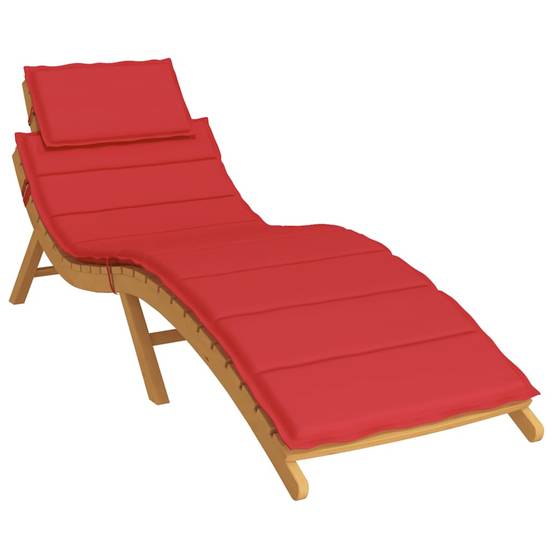 Coussin Bain de soleil | Coussin de chaise longue rouge 186x58x4 cm tissu oxford Maison Chic - Image 3