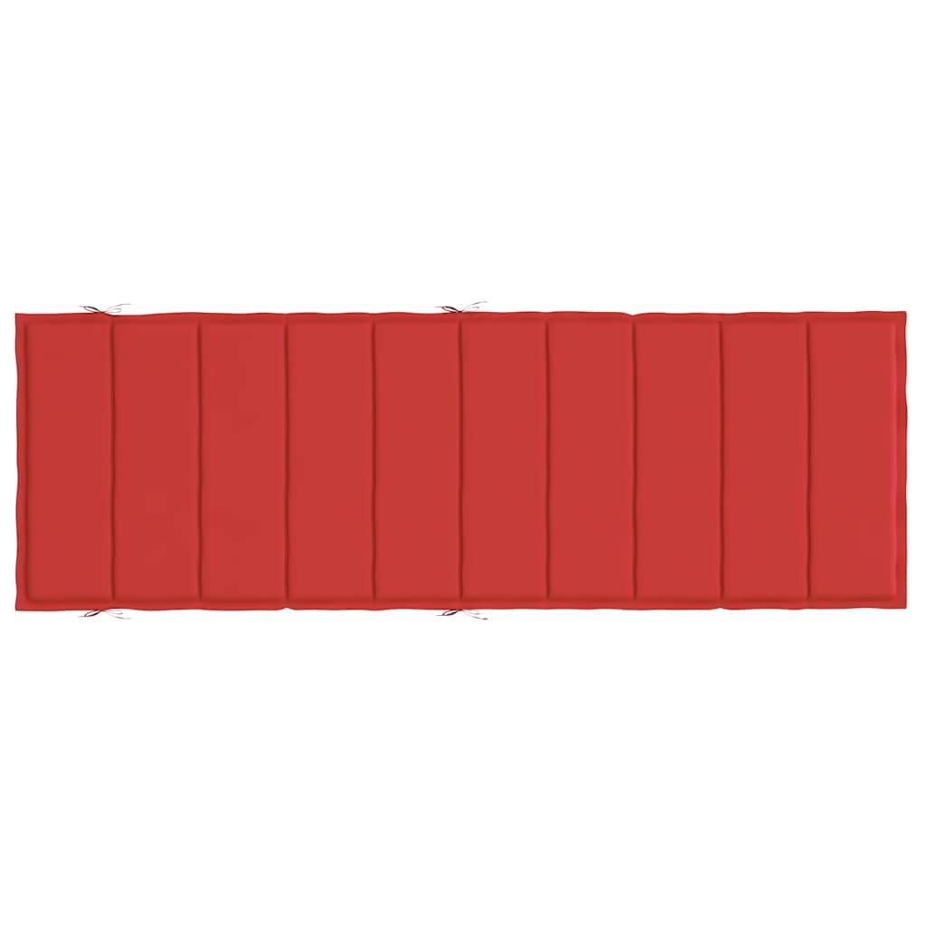 Coussin Bain de soleil | Coussin de chaise longue rouge 186x58x4 cm tissu oxford Maison Chic - Image 5
