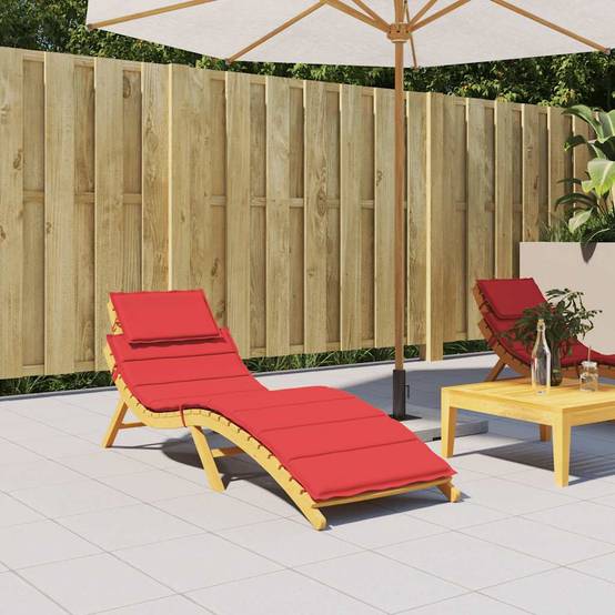 Coussin Bain de soleil | Coussin de chaise longue rouge 186x58x4 cm tissu oxford Maison Chic - Image 2