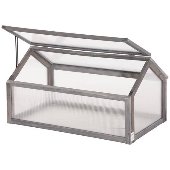 Châssis de culture bois balcon protection gel 90x52x49cm gris - ComfortXL Outdoor Living - Image 1