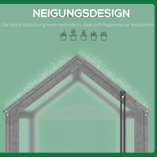 Châssis de culture bois balcon protection gel 90x52x49cm gris - ComfortXL Outdoor Living - Image 8