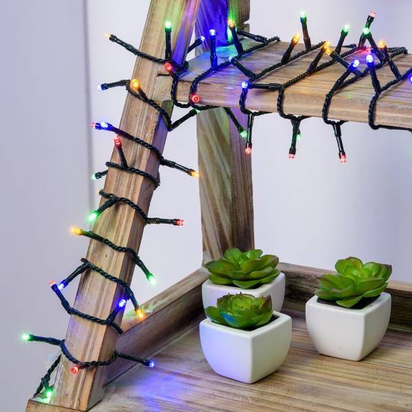Lotti - Guirlande lumineuse multicolore 48,5M 1200 LED 8 modes mémoire timer câble vert extérieur Lotti - Image 6