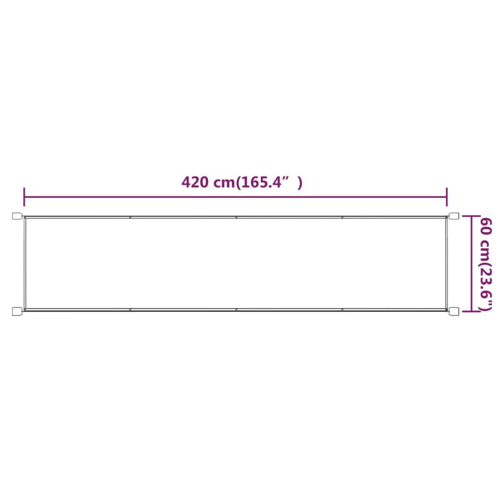 Helloshop26 - Auvent vertical 60 x 420 cm tissu oxford orange - Image 4