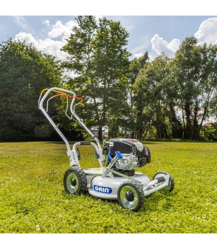 Grin - Tondeuse thermique tractée, moteur 163cm3 Briggs Stratton, Mulching avancé, 1200m2 - GRIN HM46A - Image 5