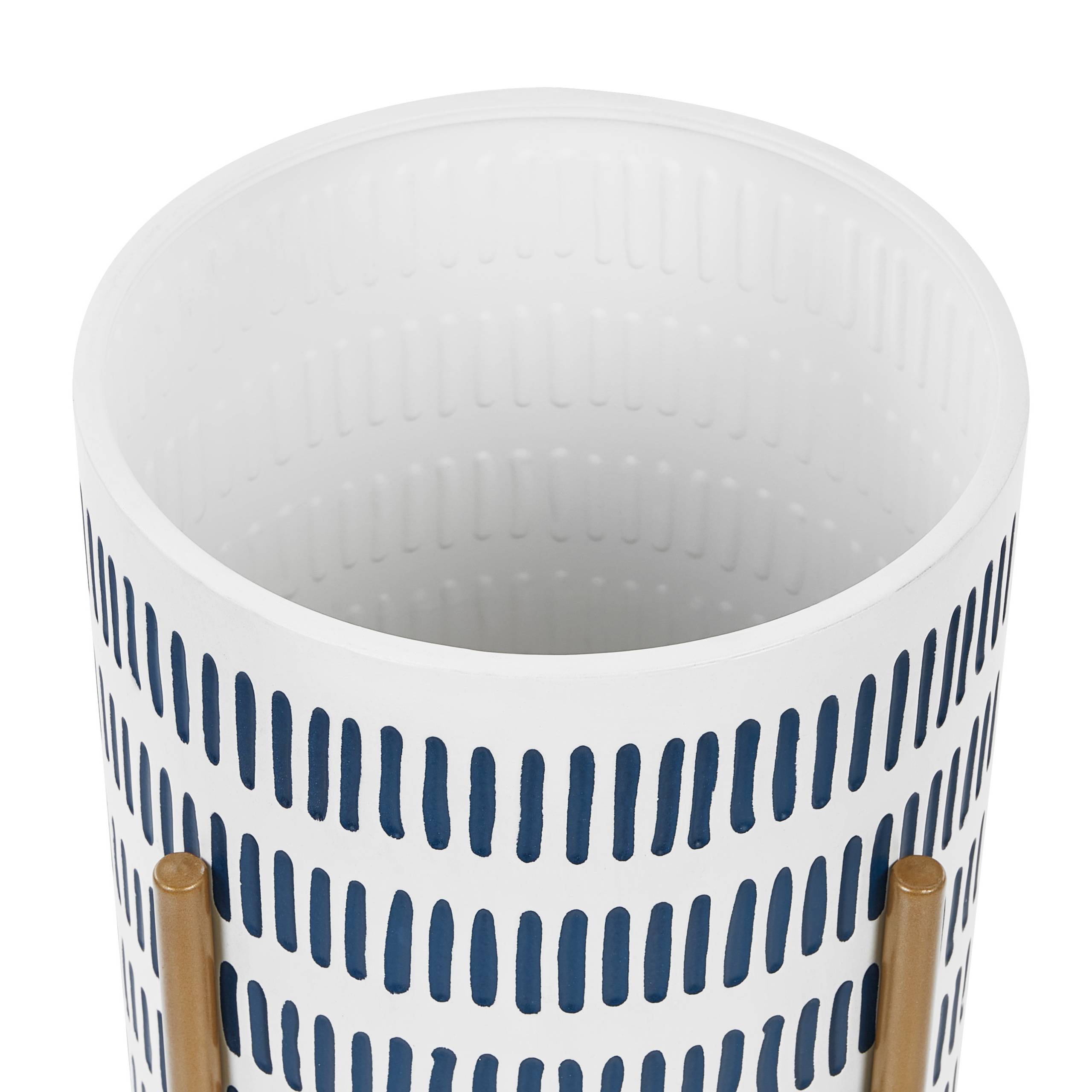 Beliani - Cache-pot d'intérieur Métal Blanc NEMOROSA - Beliani - Image 5
