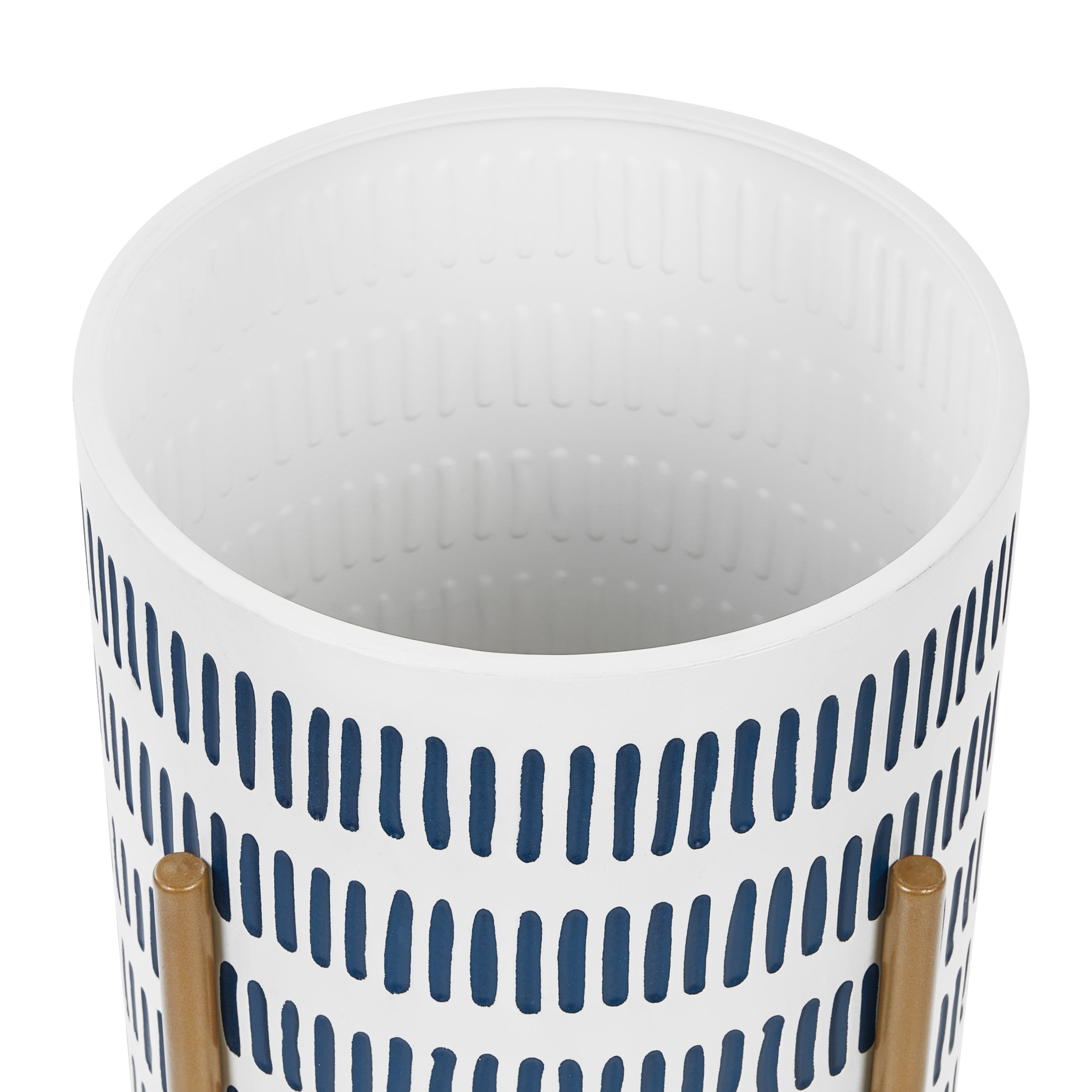 Beliani - Cache-pot d'intérieur Métal Blanc NEMOROSA - Beliani - Image 4