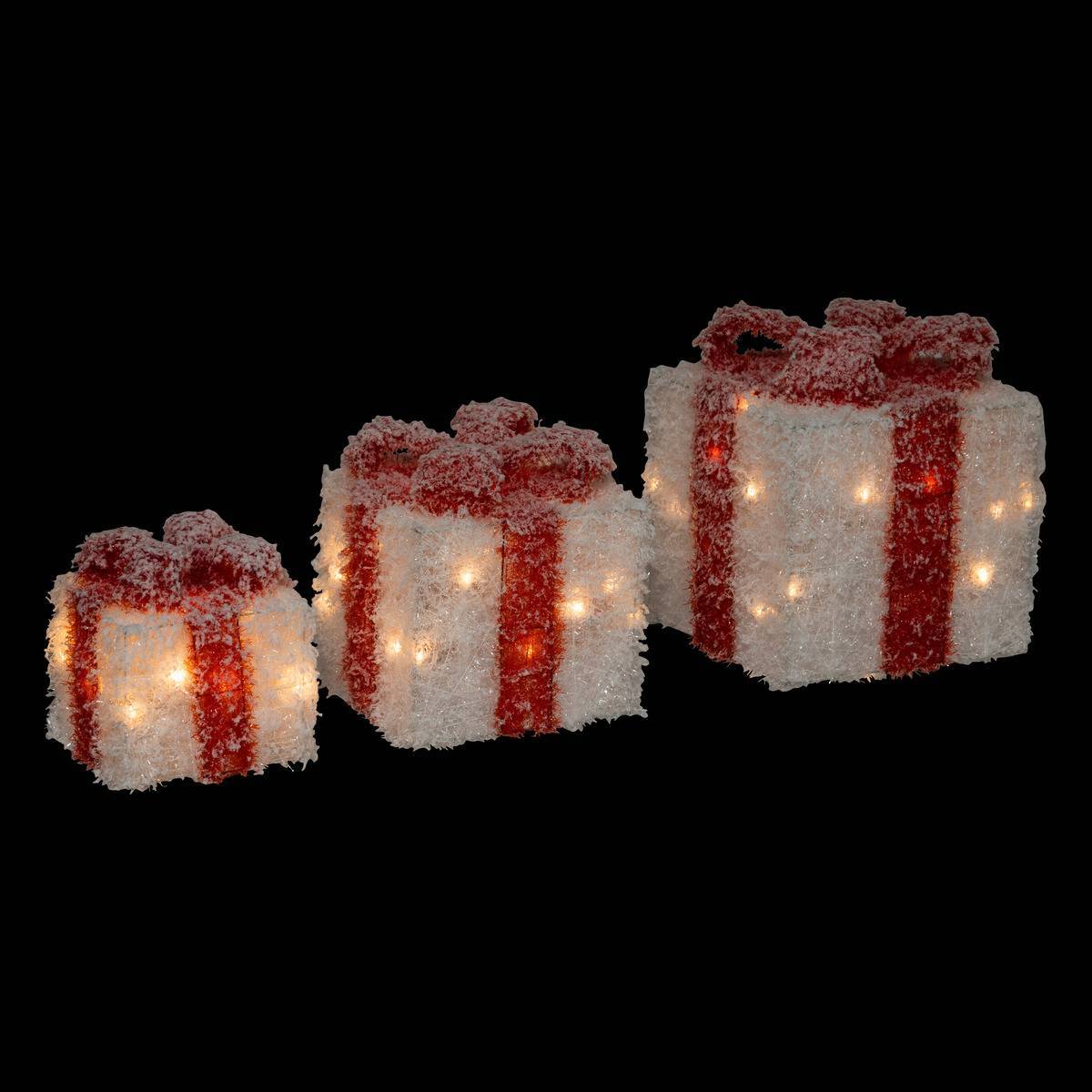 Fééric Lights & Christmas - Décoration cadeaux  blanc et rouge x3 65 LED blanc chaud à piles FEERIC LIGHTS & CHRISTMAS - Image 2