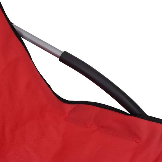 Lot de 2 Chaise de jardin | Chaises de plage pliables Rouge Tissu - Image 7