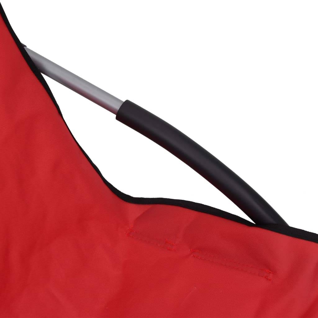 Lot de 2 Chaise de jardin | Chaises de plage pliables Rouge Tissu - Image 7