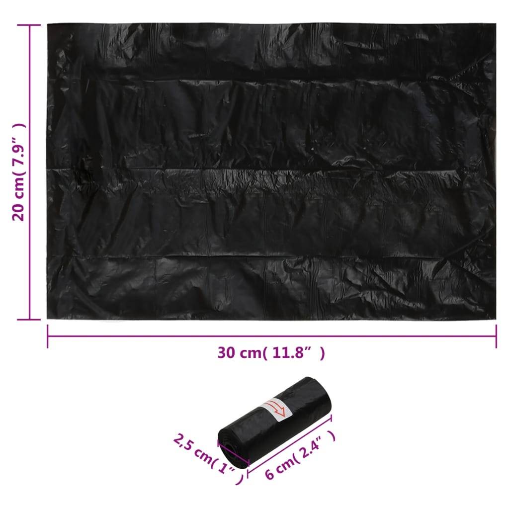 Vidaxl - Sacs à crottes pour chiens 750 pcs noir 30x20 cm PE vidaXL 172388 - Image 1