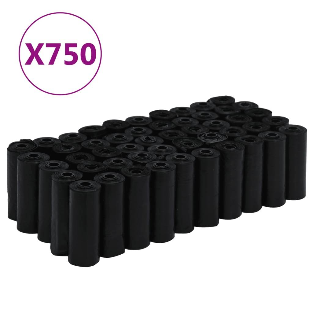 Vidaxl - Sacs à crottes pour chiens 750 pcs noir 30x20 cm PE vidaXL 172388 - Image 2