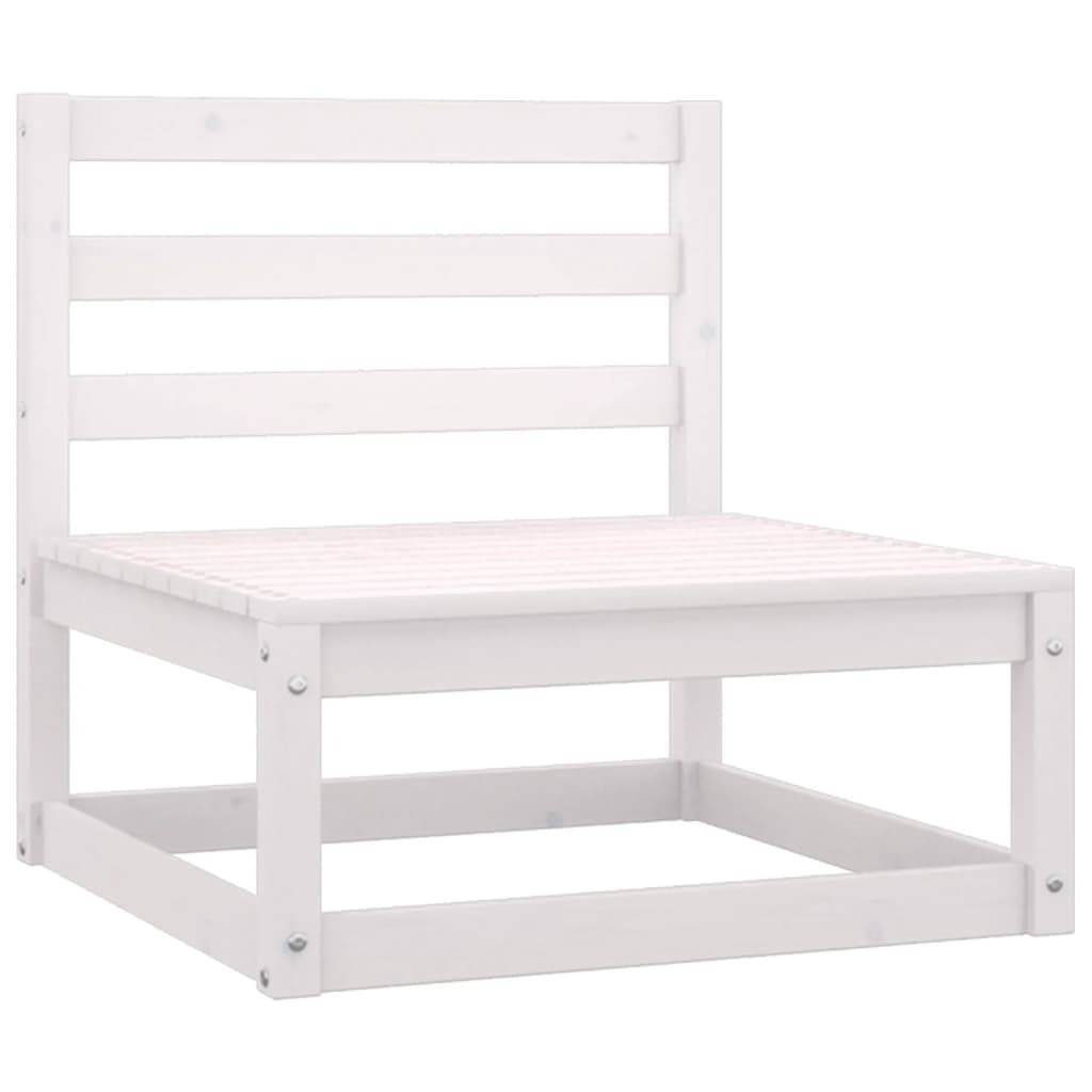 Helloshop26 - Salon de jardin meuble d'extérieur ensemble de mobilier 3 pièces blanc bois de pin massif - Image 2