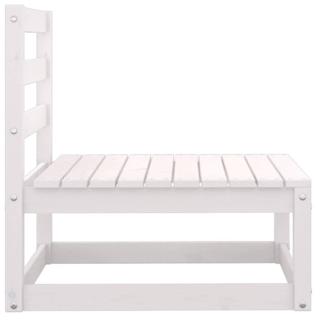 Helloshop26 - Salon de jardin meuble d'extérieur ensemble de mobilier 3 pièces blanc bois de pin massif - Image 4