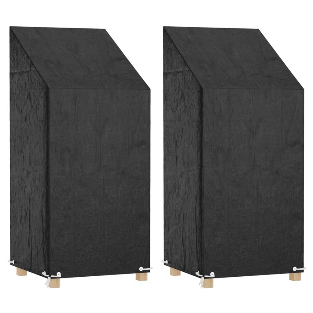 PANGIVO - Housses de chaise de jardin polyéthylène noir 65 x 65 x 110/150 cm - PANGIVO - Image 1