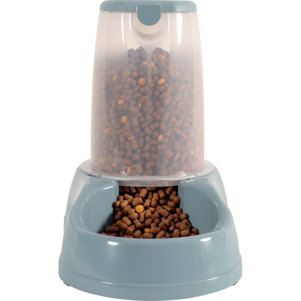 Distributeur de croquettes 6.5 kg, bleu en plastique, pour chien - Image 2