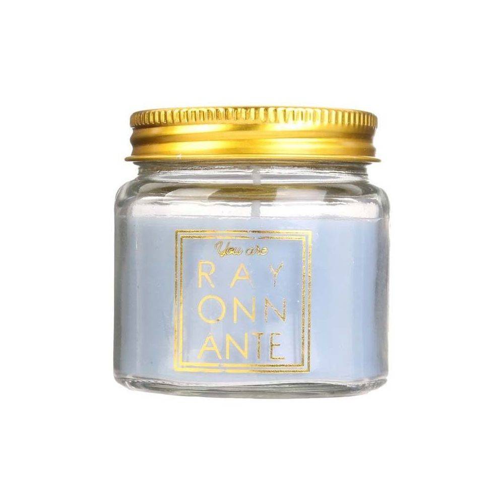 The Home Deco Factory - Bougie en pot message scintillant senteur fleur de coton (Lot de 3) - Image 2