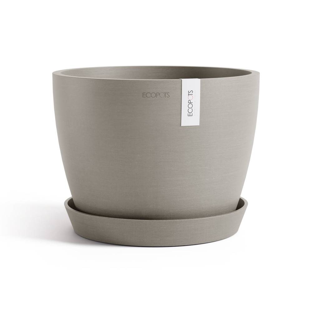 Ecopots - Pot Rond Stockholm 24 Taupe - Ø 23,2 x H. 17,6 cm - 5,4 L ECOPOTS - Image 3