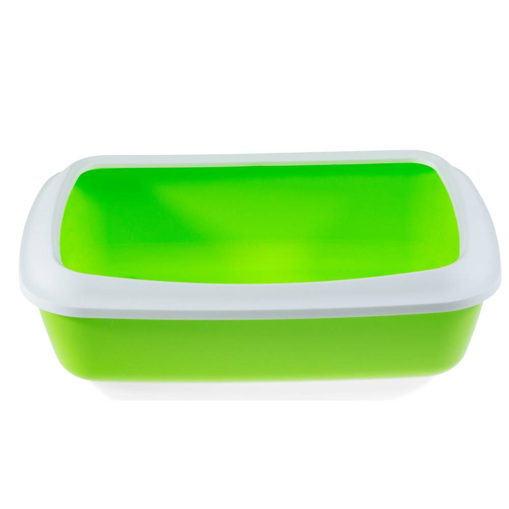 animallparadise - Bac litière IRIZ42, citron vert avec rebord 42 x 31 x 12.5 cm, pour chat - Image 5