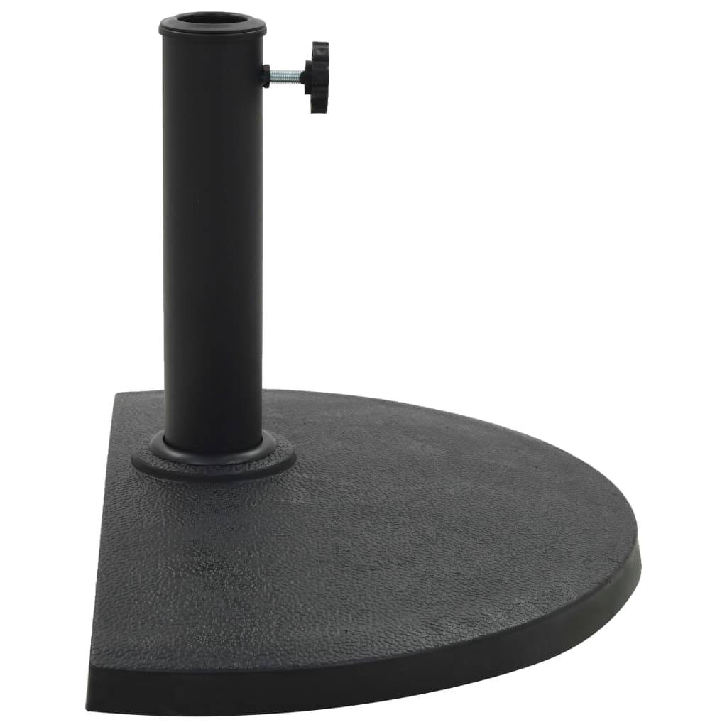 Helloshop26 - Socle pied demi-rond de parasol résine diamètre de 38 et 48 mm 9 kg Noir - Image 2