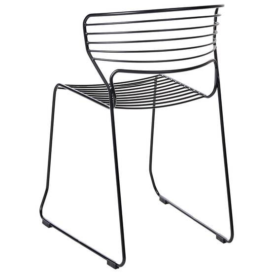 Beliani - Chaise de jardin Acier Noir PISTOIA - 54x51x80- Beliani - Image 5