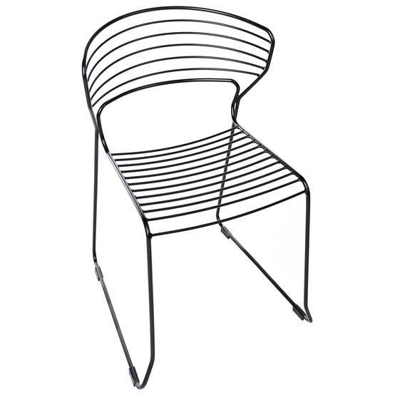 Beliani - Chaise de jardin Acier Noir PISTOIA - 54x51x80- Beliani - Image 6