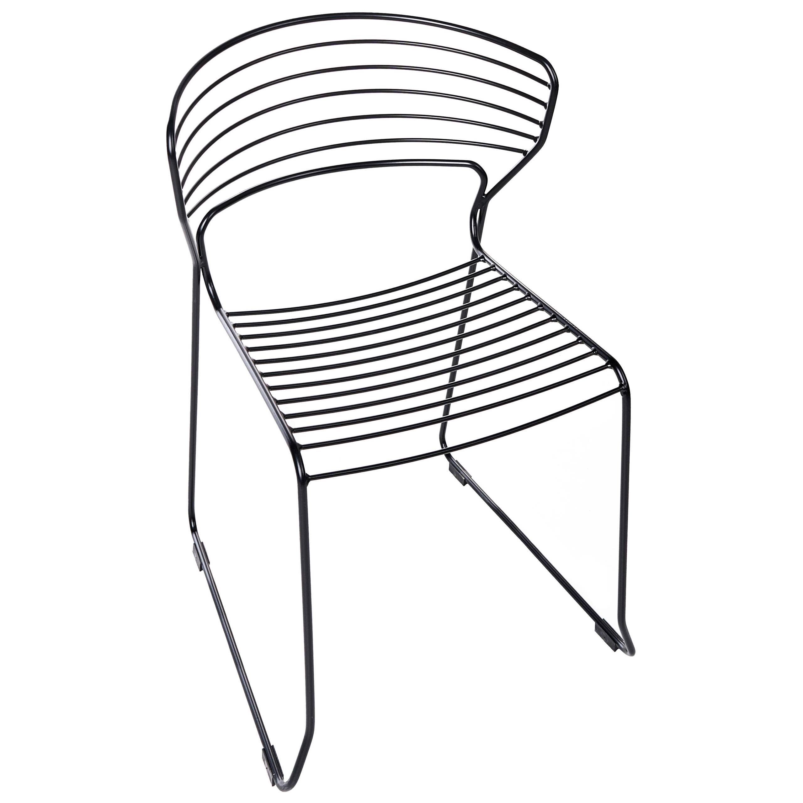 Beliani - Chaise de jardin Acier Noir PISTOIA - 54x51x80- Beliani - Image 6