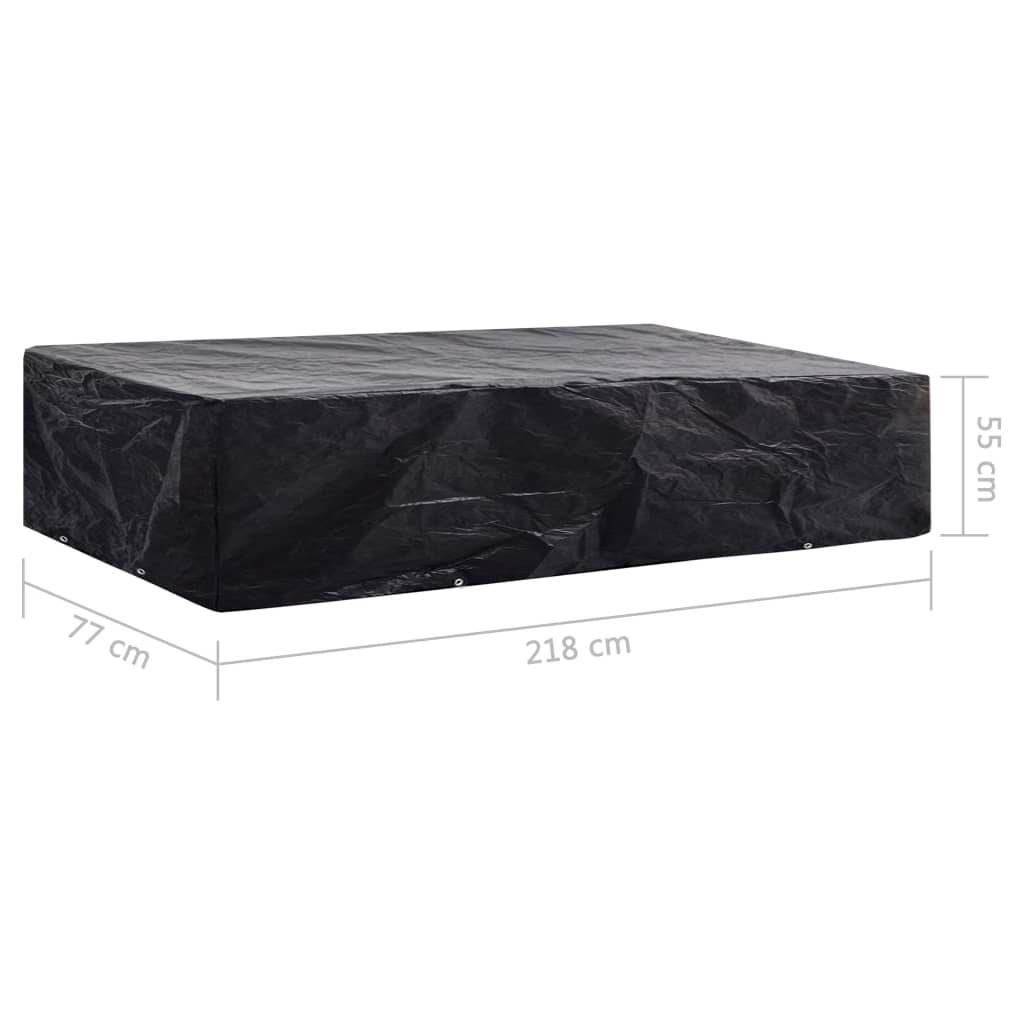 PANGIVO - Housses de chaise de jardin polyéthylène noir 218 x 77 x 55 cm - PANGIVO - Image 8