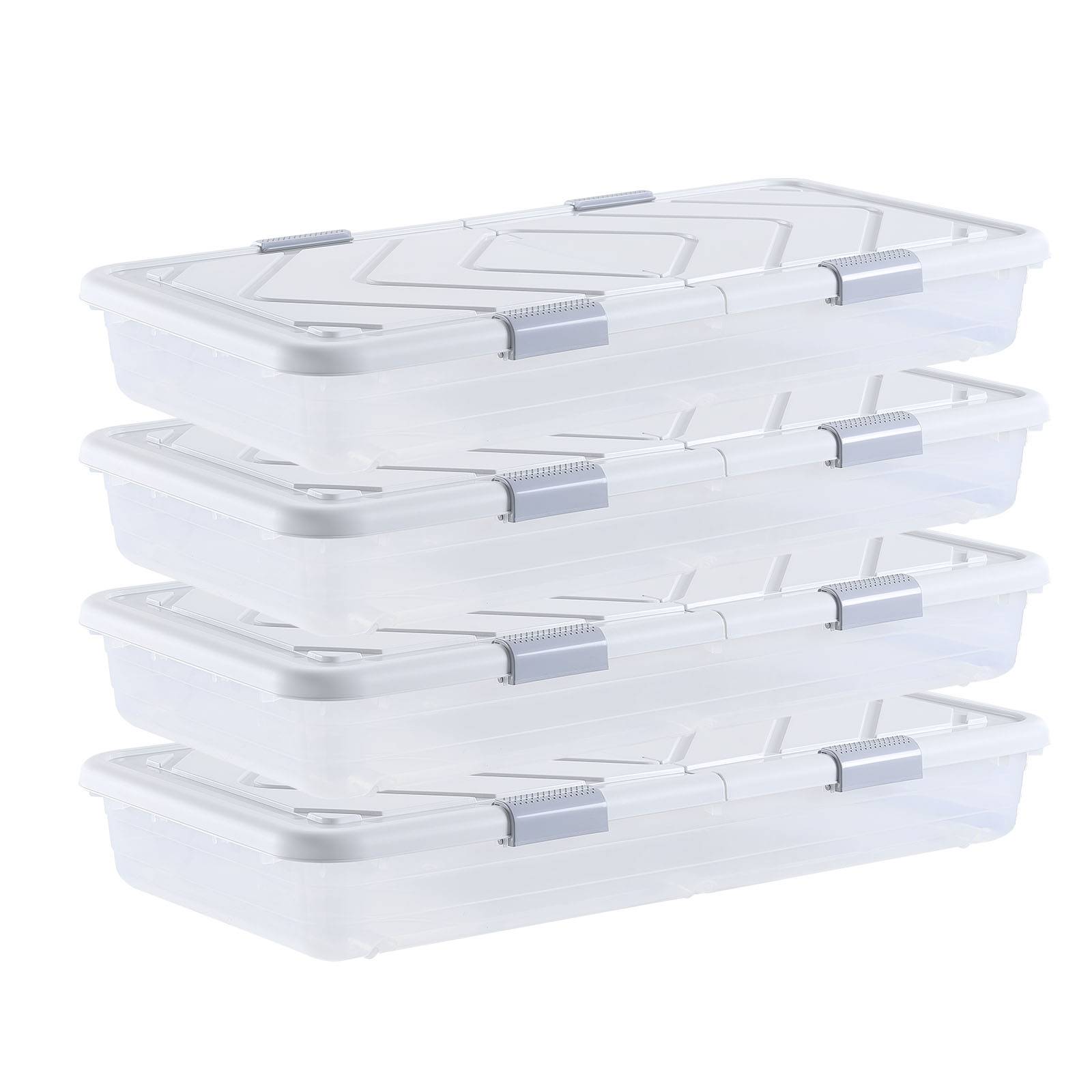 VEVOR Sacs rangement sous lit 80,5x39,6x17,5 cm, avec roulettes. - Image 1
