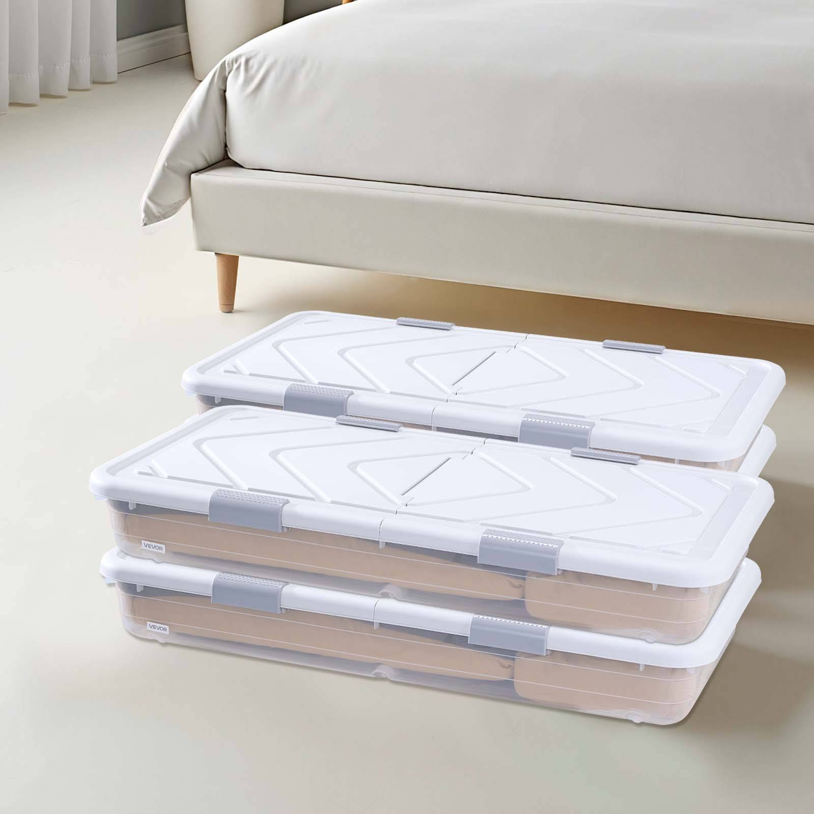 VEVOR Sacs rangement sous lit 80,5x39,6x17,5 cm, avec roulettes. - Image 8