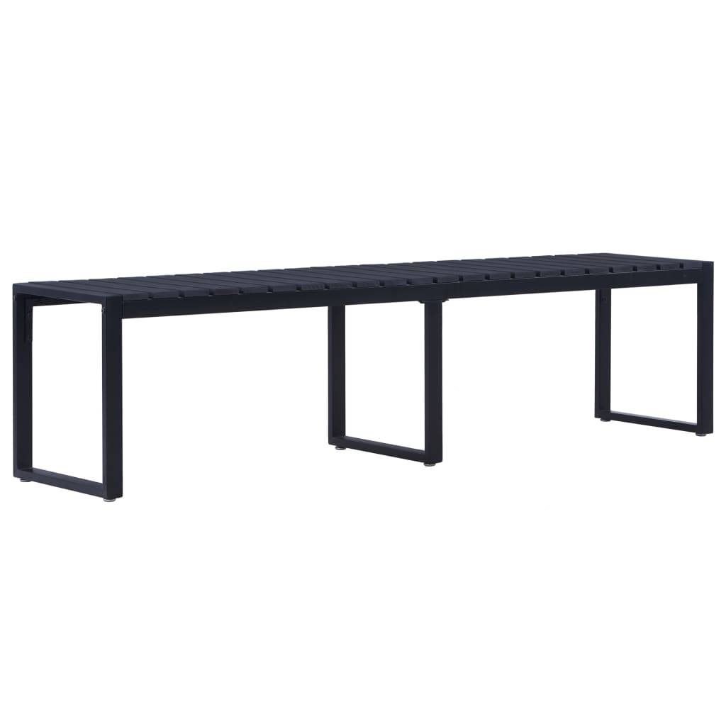 ComfortXL - Grand Banc Extérieur Design Contemporain Fer et PS Entretien Facile Noir 180 cm – ComfortXL Outdoor Living - Image 1