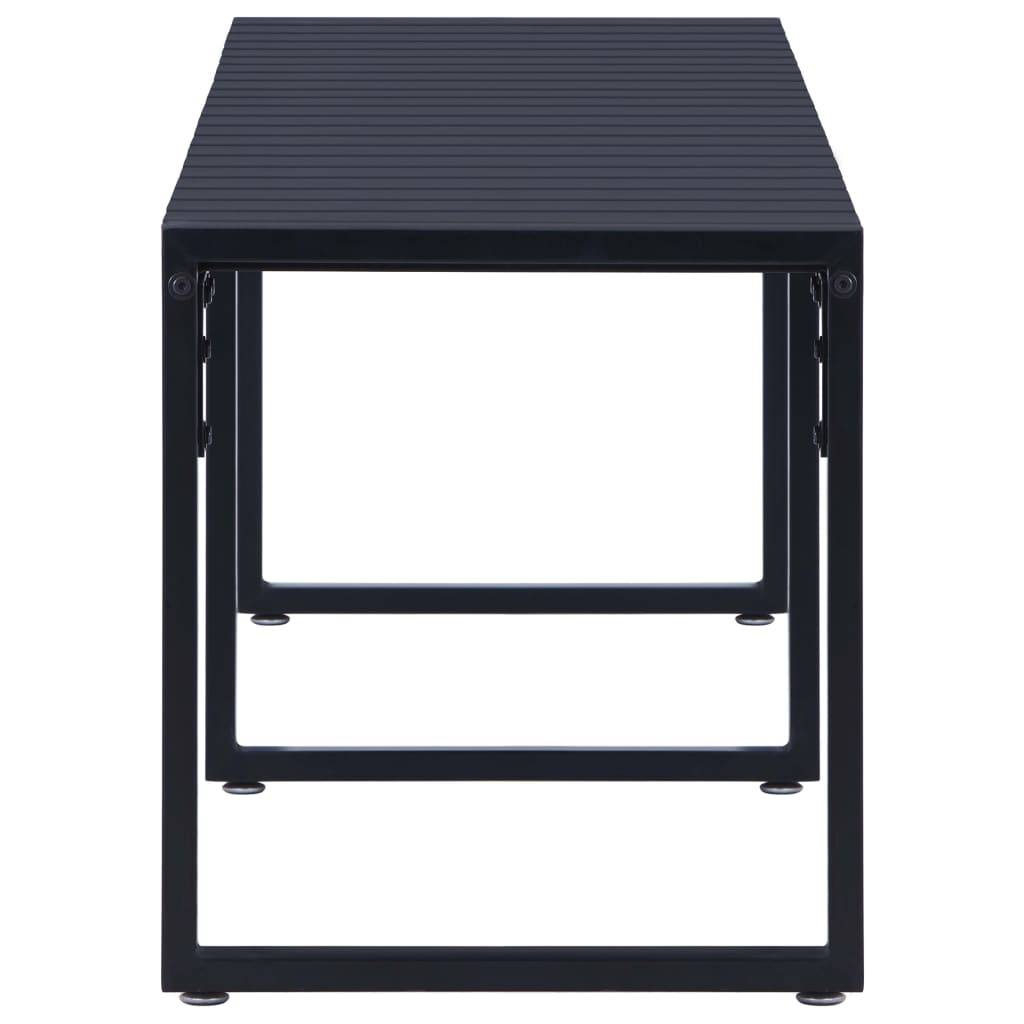 ComfortXL - Grand Banc Extérieur Design Contemporain Fer et PS Entretien Facile Noir 180 cm – ComfortXL Outdoor Living - Image 3